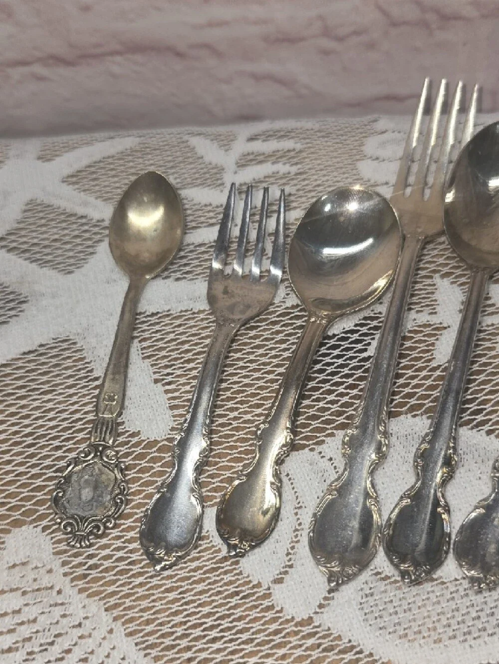 1847 Rogers Bros Reflection Silverplate Flatware Lot 6 Spoons Forks